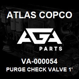 VA-000054 Atlas Copco PURGE CHECK VALVE 1' | AGA Parts