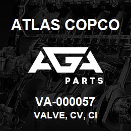 VA-000057 Atlas Copco VALVE, CV, CI | AGA Parts