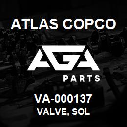 VA-000137 Atlas Copco VALVE, SOL | AGA Parts