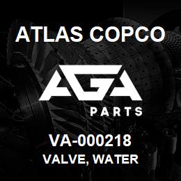 VA-000218 Atlas Copco VALVE, WATER | AGA Parts