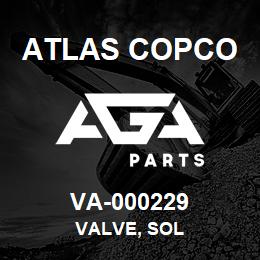 VA-000229 Atlas Copco VALVE, SOL | AGA Parts