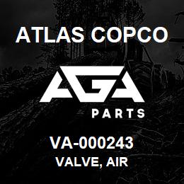 VA-000243 Atlas Copco VALVE, AIR | AGA Parts