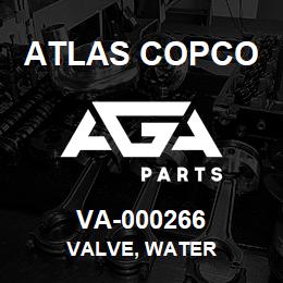 VA-000266 Atlas Copco VALVE, WATER | AGA Parts