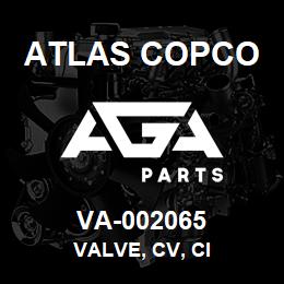 VA-002065 Atlas Copco VALVE, CV, CI | AGA Parts