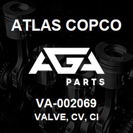 VA-002069 Atlas Copco VALVE, CV, CI | AGA Parts