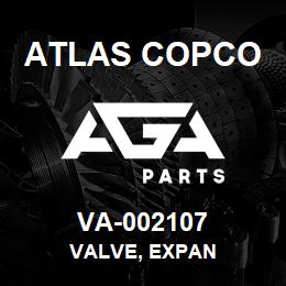 VA-002107 Atlas Copco VALVE, EXPAN | AGA Parts