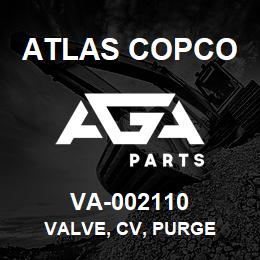 VA-002110 Atlas Copco VALVE, CV, PURGE | AGA Parts