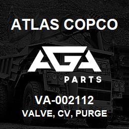 VA-002112 Atlas Copco VALVE, CV, PURGE | AGA Parts