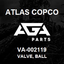 VA-002119 Atlas Copco VALVE, BALL | AGA Parts