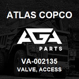 VA-002135 Atlas Copco VALVE, ACCESS | AGA Parts