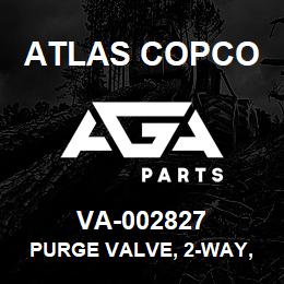 VA-002827 Atlas Copco PURGE VALVE, 2-WAY, AC | AGA Parts