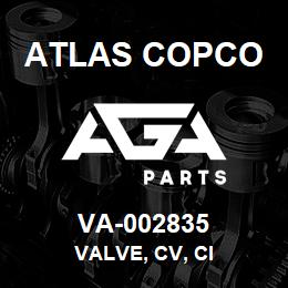 VA-002835 Atlas Copco VALVE, CV, CI | AGA Parts