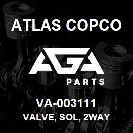 VA-003111 Atlas Copco VALVE, SOL, 2WAY | AGA Parts