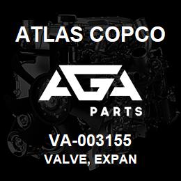VA-003155 Atlas Copco VALVE, EXPAN | AGA Parts
