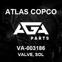VA-003186 Atlas Copco VALVE, SOL | AGA Parts