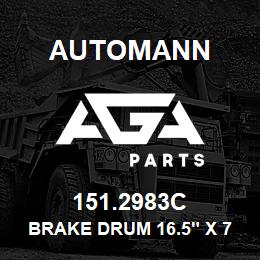 151.2983C Automann Brake Drum 16.5" x 7" | AGA Parts