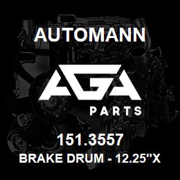 151.3557 Automann Brake Drum - 12.25"x7.5" | AGA Parts