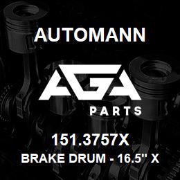 151.3757X Automann Brake Drum - 16.5" x 7" | AGA Parts