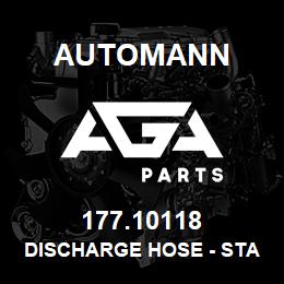 177.10118 Automann Discharge Hose - Stainless Steel, 18", Female Swivels | AGA Parts