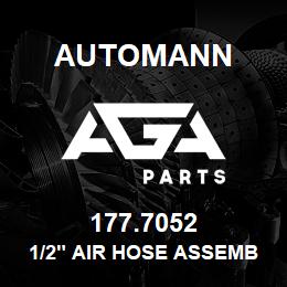 177.7052 Automann 1/2" Air Hose Assembly - 20" Long, 3/8" Pipe | AGA Parts
