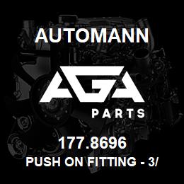 177.8696 Automann Push On Fitting - 3/8" Hose Splicer | AGA Parts
