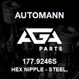 177.9246S Automann Hex Nipple - Steel, 3/4" | AGA Parts