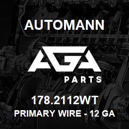 178.2112WT Automann Primary Wire - 12 GA, White, 100 Ft | AGA Parts