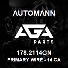 178.2114GN Automann Primary Wire - 14 GA, 100FT, Green | AGA Parts