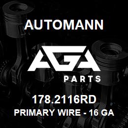178.2116RD Automann Primary Wire - 16 GA, 100FT, Red | AGA Parts