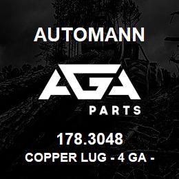 178.3048 Automann Copper Lug - 4 GA - 3/8" Hole | AGA Parts