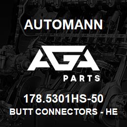 178.5301HS-50 Automann Butt Connectors - Heat Shrink (16-22GA) - 50 Pack | AGA Parts