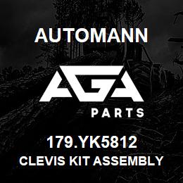 179.YK5812 Automann Clevis Kit Assembly - 1/2" Pin, 5/8"-18 | AGA Parts