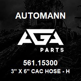 561.15300 Automann 3" x 6" CAC Hose - Hot Charge Aire | AGA Parts