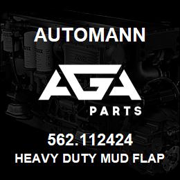 562.112424 Automann Heavy Duty Mud Flap - 24" x 24", 1/2" Thick Rubber | AGA Parts