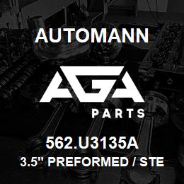 562.U3135A Automann 3.5" Preformed / Stepped Band Clamp - Aluminized Steel | AGA Parts