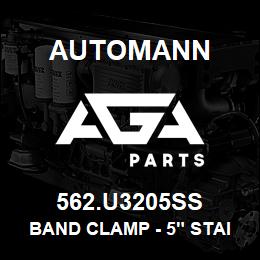 562.U3205SS Automann Band Clamp - 5" Stainless Steel | AGA Parts