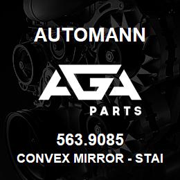 563.9085 Automann Convex Mirror - Stainless Steel, Heated, 8.5" Offset | AGA Parts