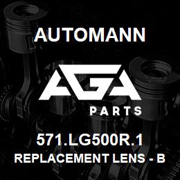 571.LG500R.1 Automann Replacement Lens - Box Light 5.75" x 6.75" Red w Back Up | AGA Parts