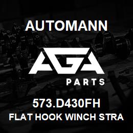 573.D430FH Automann Flat Hook Winch Strap - 4" x 30' | AGA Parts