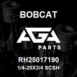 RH25017190 Bobcat 1/4-20X3/4 SCSH | AGA Parts