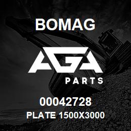 00042728 Bomag Plate 1500x3000 | AGA Parts
