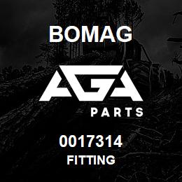 0017314 Bomag Fitting | AGA Parts