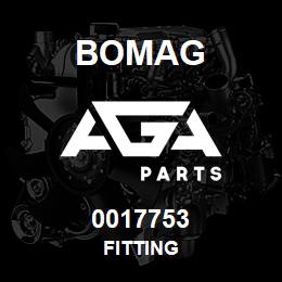 0017753 Bomag Fitting | AGA Parts