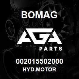 002015502000 Bomag HYD.MOTOR | AGA Parts