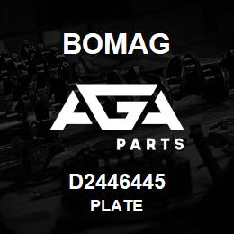 D2446445 Bomag Plate | AGA Parts