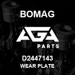 D2447143 Bomag Wear plate | AGA Parts