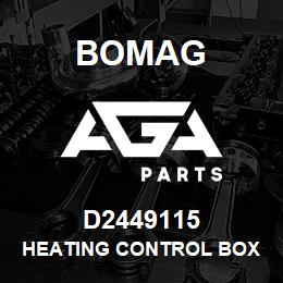 D2449115 Bomag Heating control box complete | AGA Parts