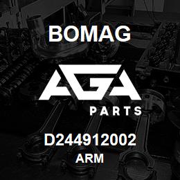 D244912002 Bomag Arm | AGA Parts