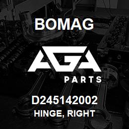 D245142002 Bomag Hinge, right | AGA Parts