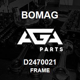 D2470021 Bomag Frame | AGA Parts